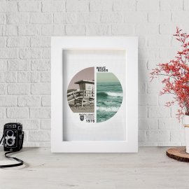 WHITE FRAMED ART PLACES 30x40 CM ART-FRM-1763