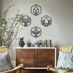 4 Elements Metal Wall Decor Art - Ofiice and Housewarming Unique Gift FELMNT-004