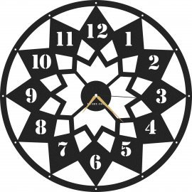 Metal Wall Clock 50 Cm Diameter - MET-WC-UYART-008
